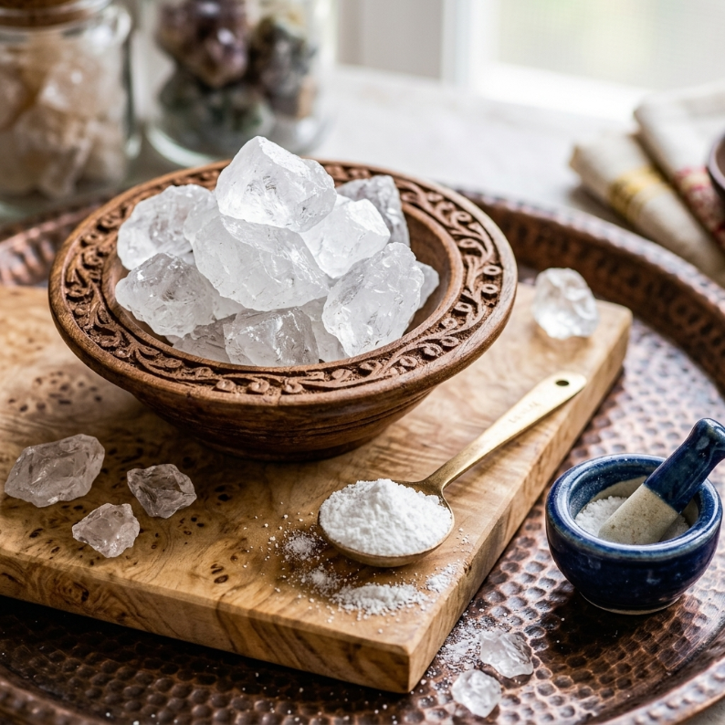 Hydroxyapatite mineral crystals